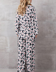 Compleu dama Negru cu Flori