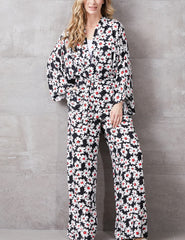 Compleu dama Negru cu Flori