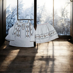 Compleu Traditional cu broderie pentru fetite - Olimpia