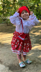 Costum Traditional Fetite 0-12 luni Model VII