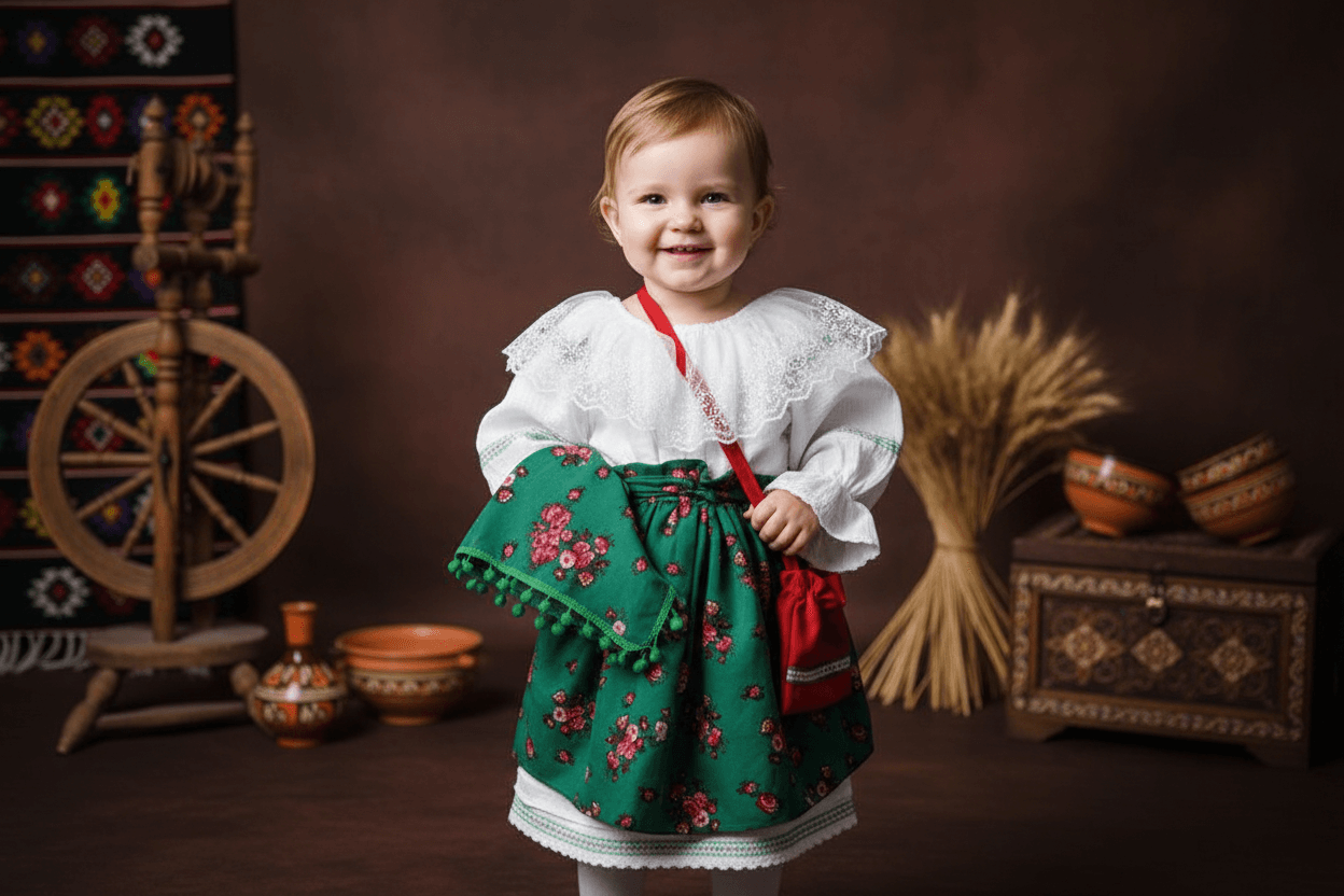 Costumas Traditional Fetite Verde