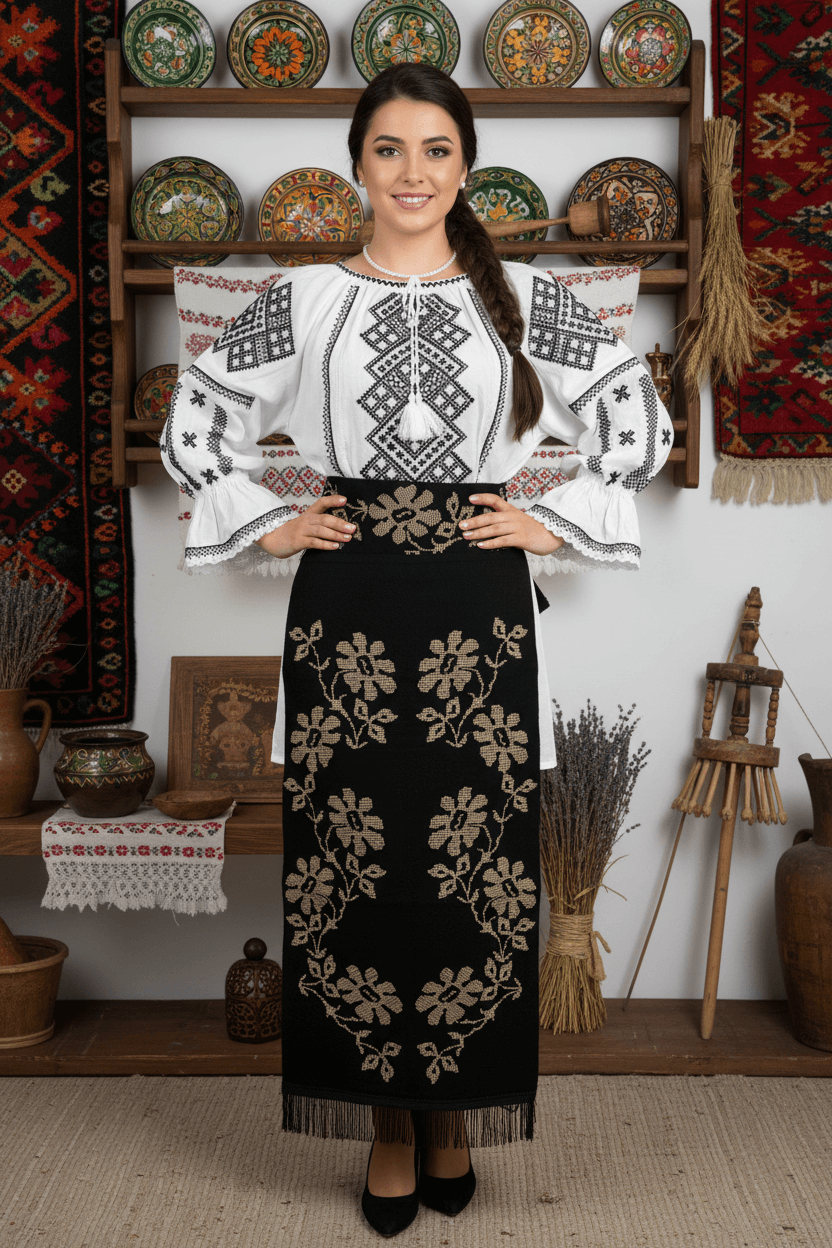 Fote cu broderie traditionala Sidonia 3