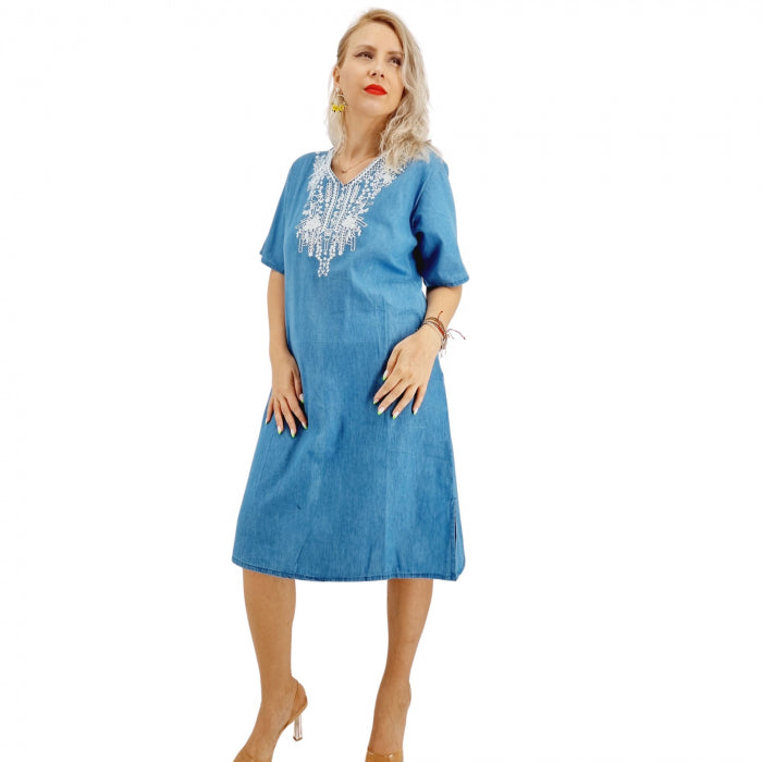 Rochie din Denim traditionala Sanda 66
