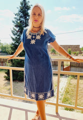 Rochie din Denim traditionala Sanda 70