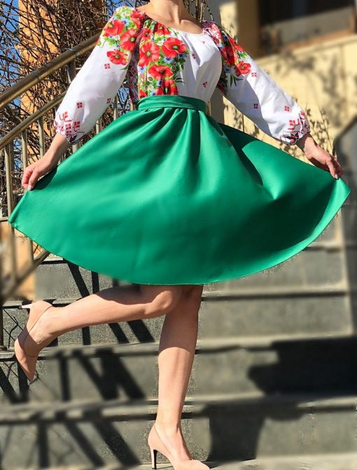 Rochie Traditionala stilizata cu maci 9