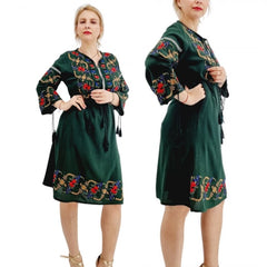 Rochie Traditionala cu broderie Lidia
