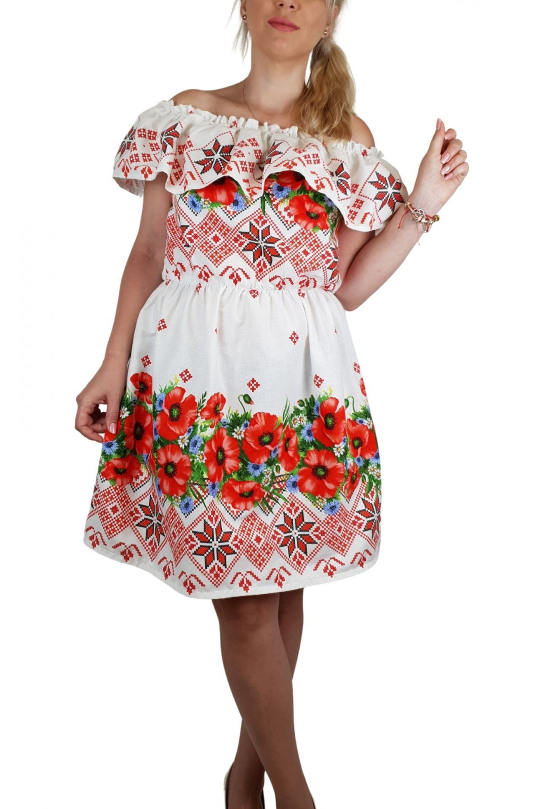 Rochie Traditionala cu maci 8