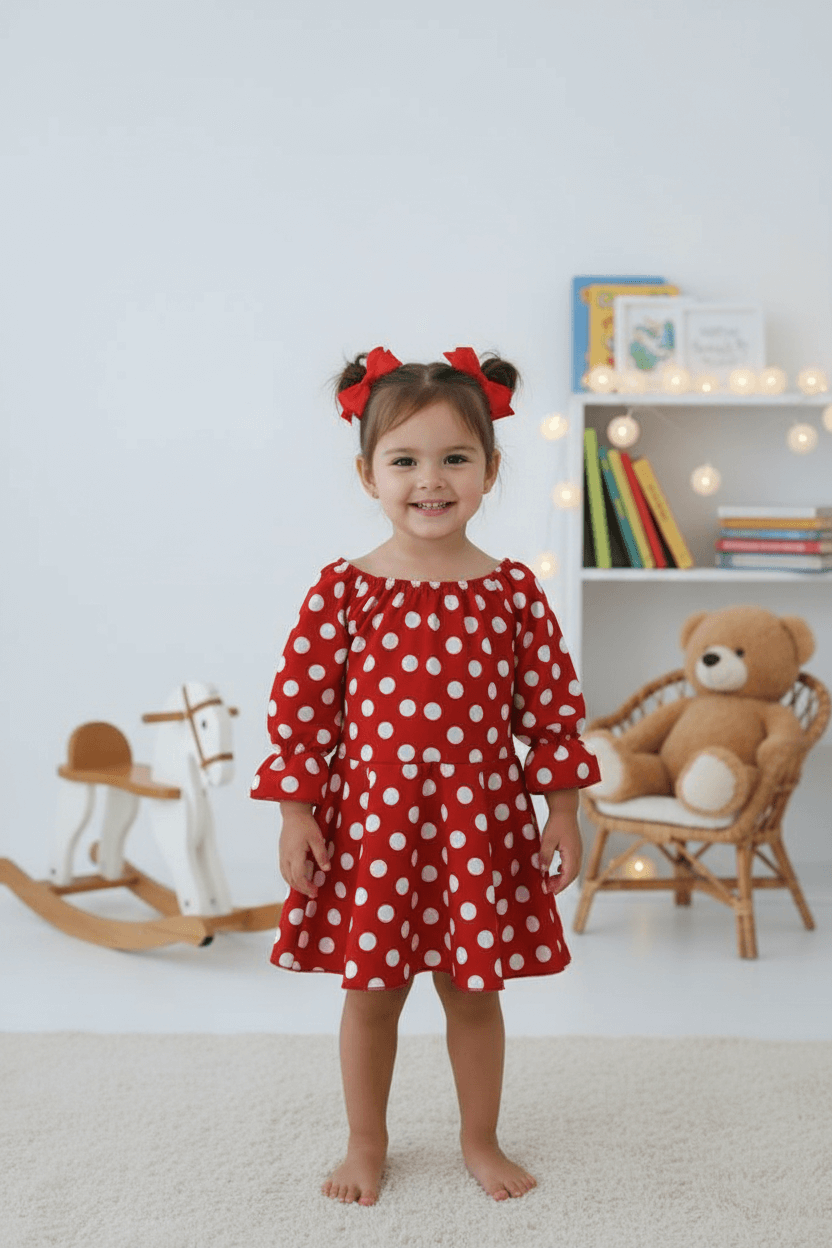 Rochita eleganta cu buline Nela 2