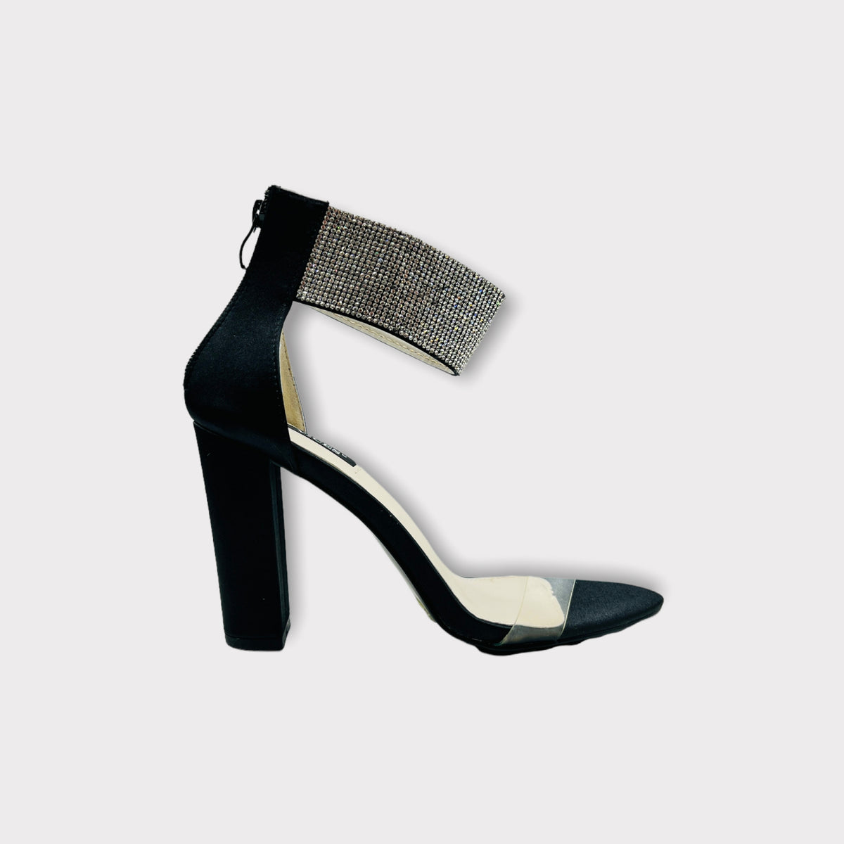 Sandale cu toc gross - Rhine Black