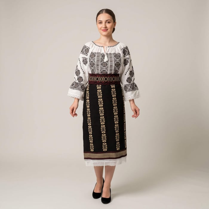 Set traditional format din catrinta si brau - Madalina