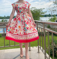 Rochie midi cu imprimeu floral